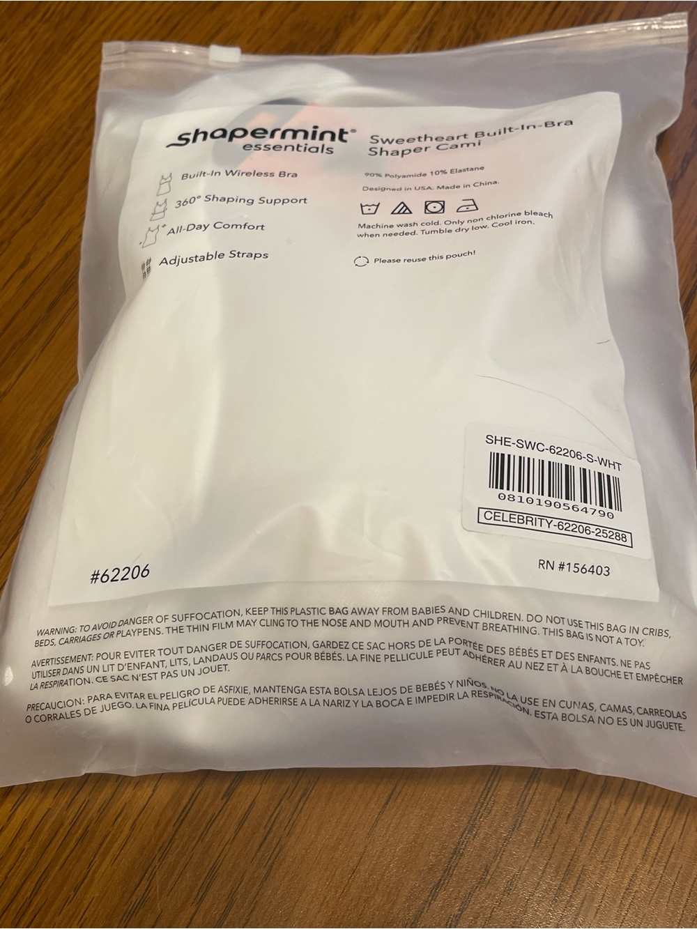 Shapermint White Sweetheart Built-In Bra Shaper Cami - Picture 10 of 12